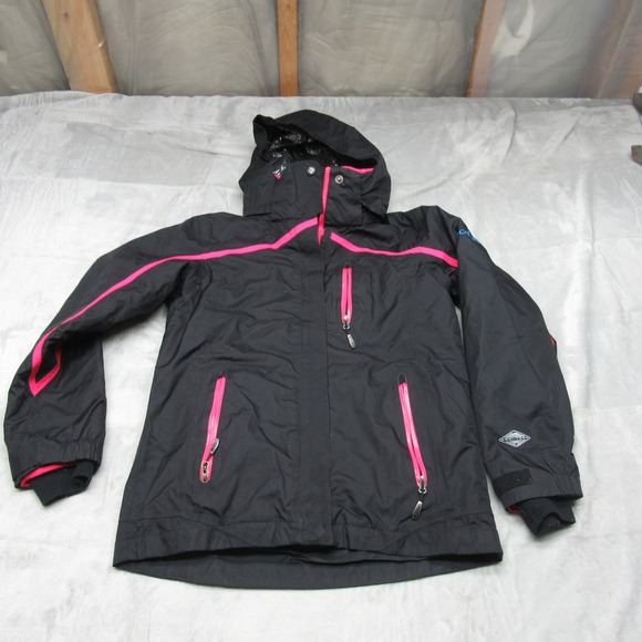 Columbia Titanium Jacket Kid 10/12 BLK Waterproof Omni Heat Removable Liner 3in1